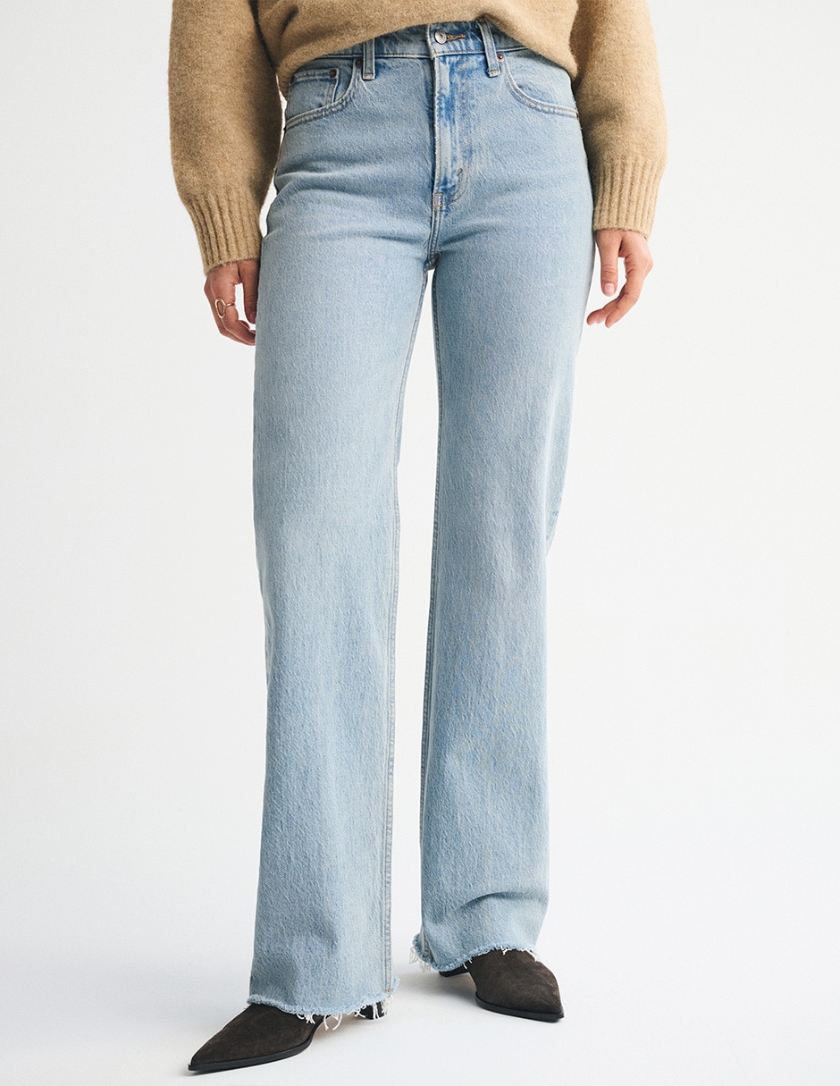 Jeans relaxed straight para mujer