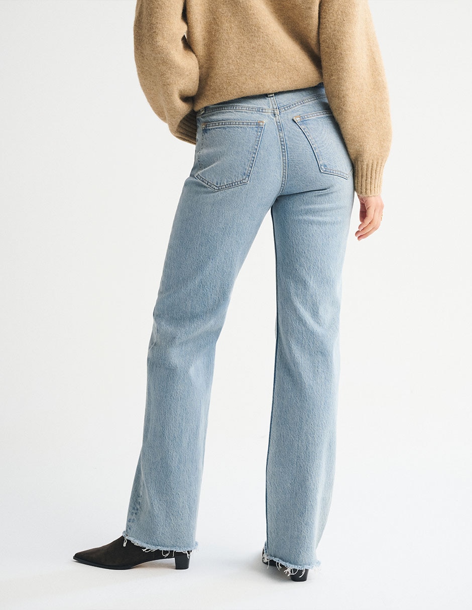 Jeans relaxed straight para mujer 3
