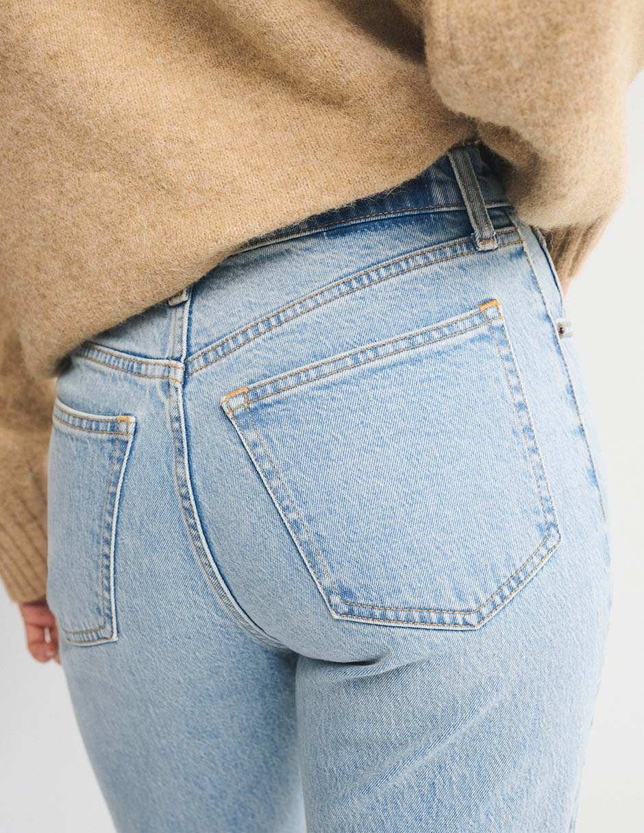 Jeans relaxed straight para mujer 4