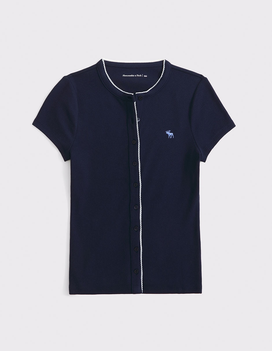 Top cuello redondo