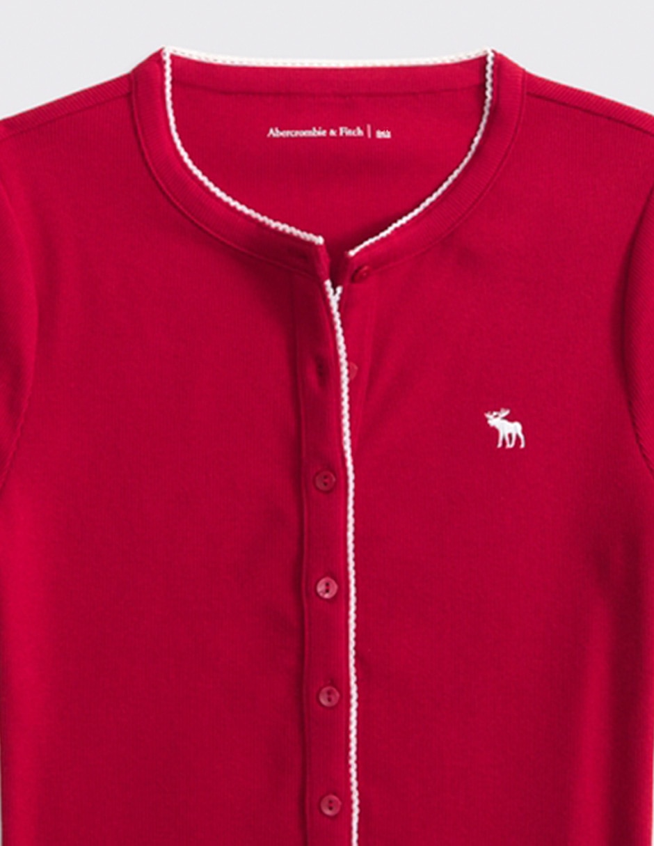 TOP ABERCROMBIE & FITCH KI13, CH, ROJO