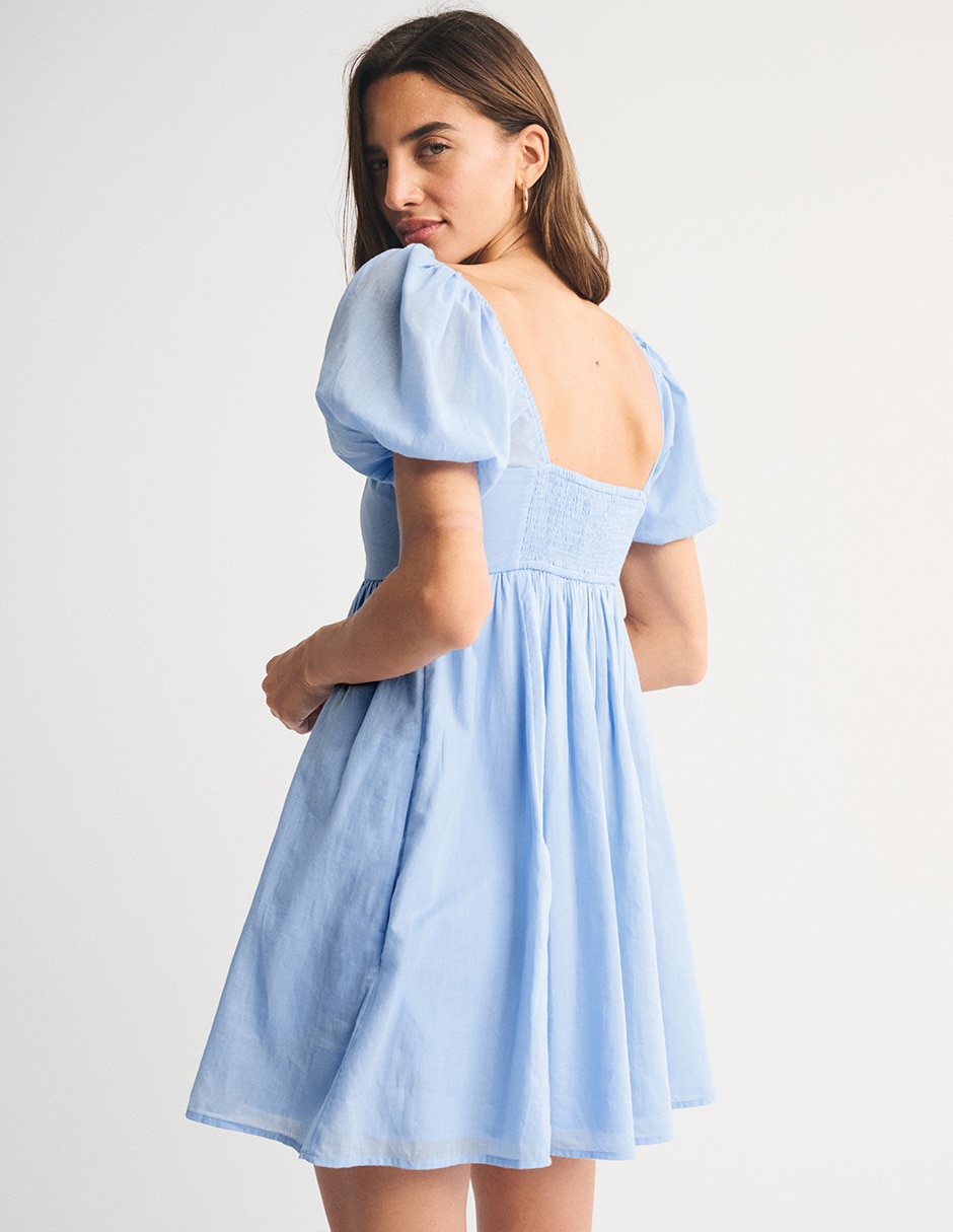 VESTIDO ABERCROMBIE &, XCH, AZUL CLARO