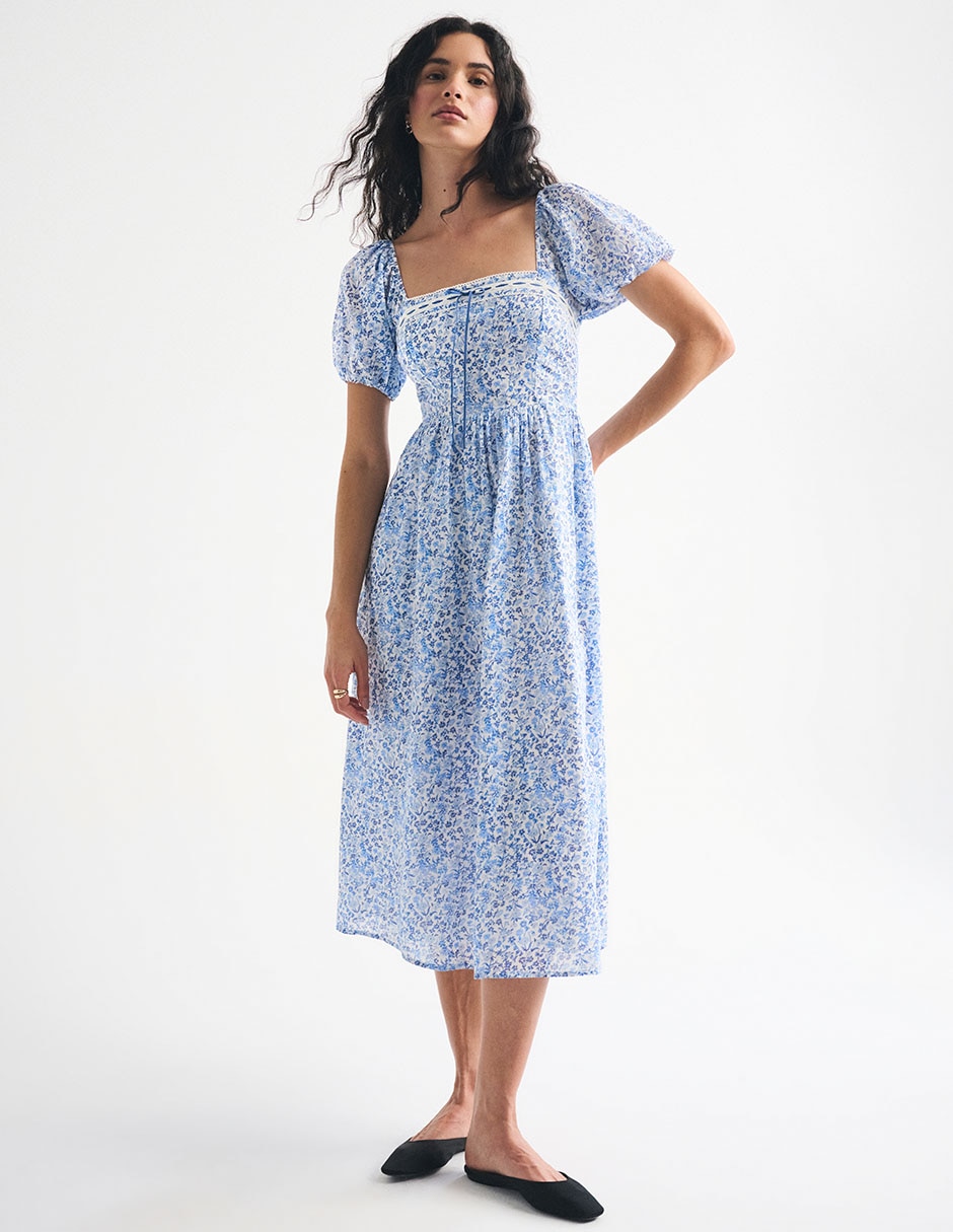 Vestido midi casual para mujer Vestido midi casual para mujer