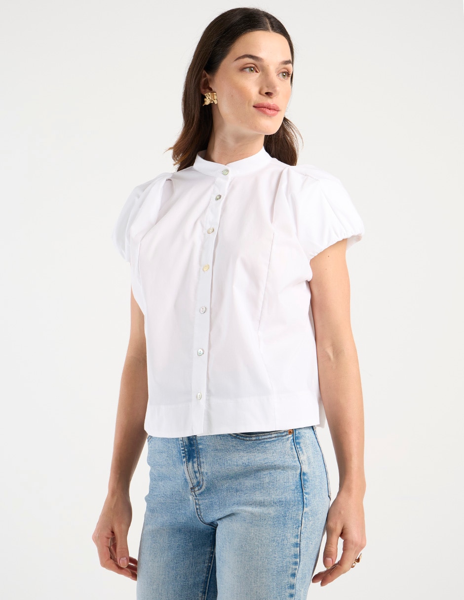 Blusa manga corta para mujer
