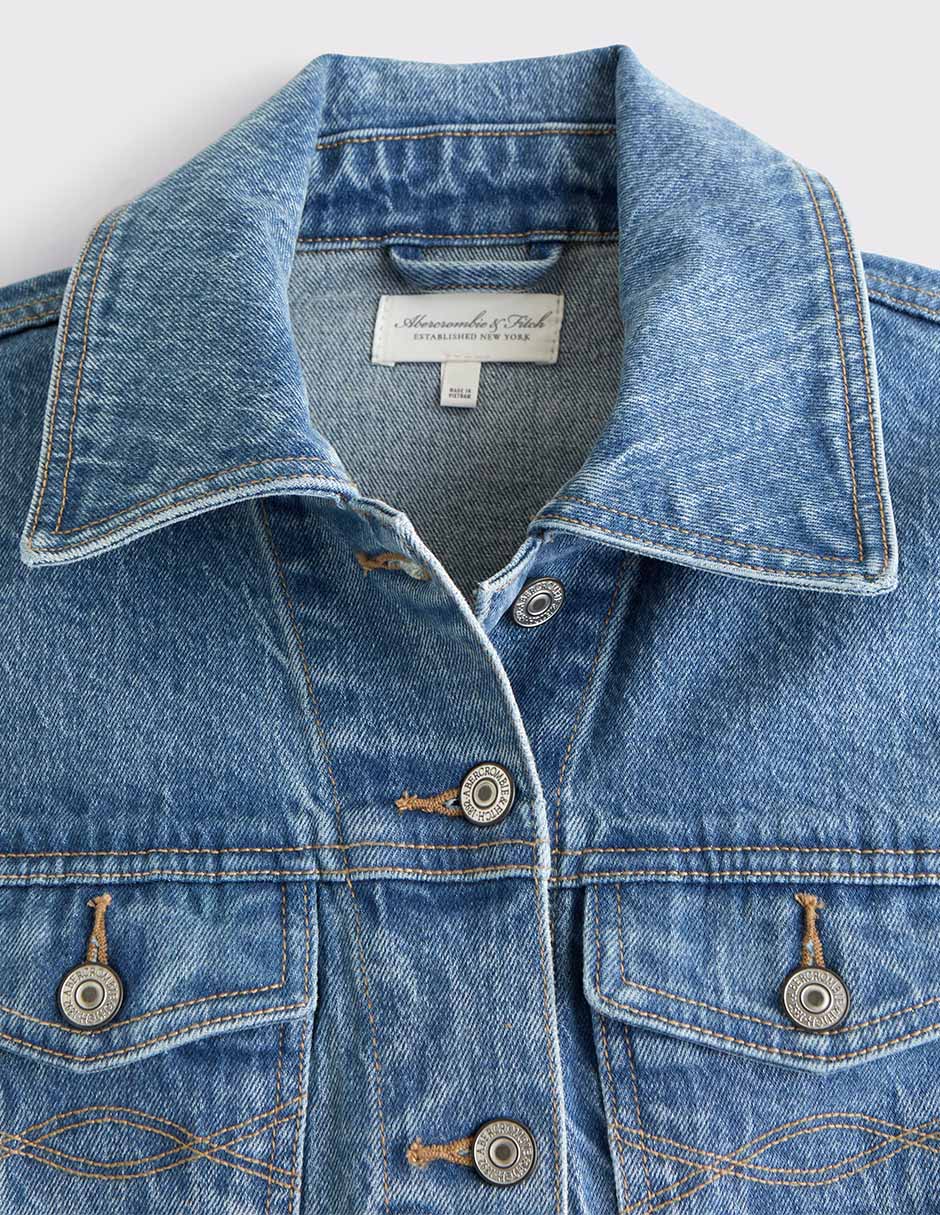 Chamarra denim de algodón para mujer 2