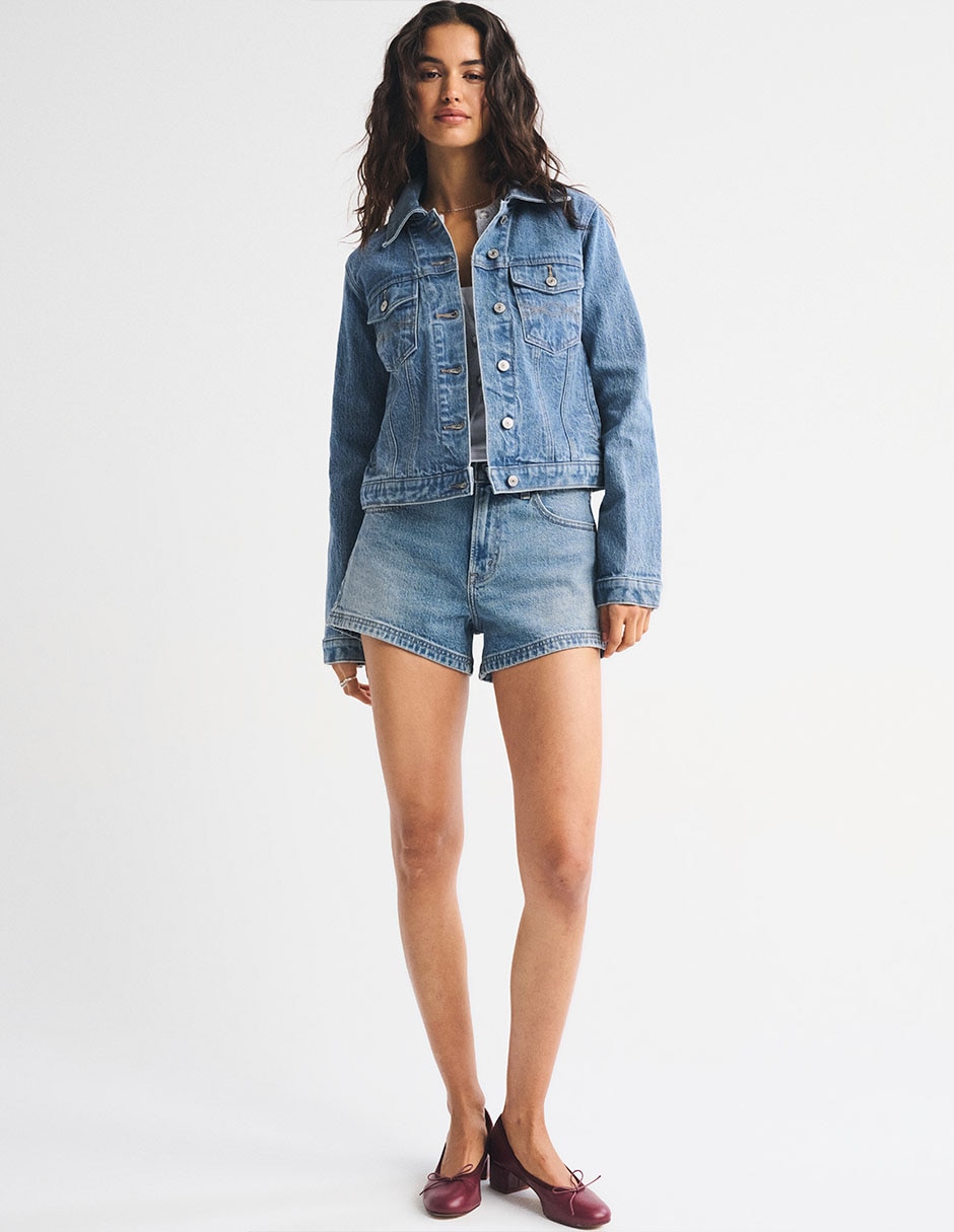 Chamarra denim de algodón para mujer 6
