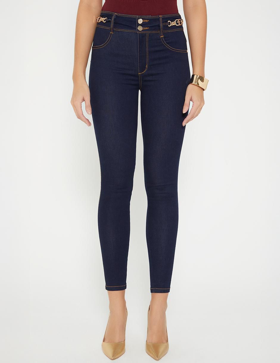 Jeans capri ultra slim cintura Estocolmo para mujer