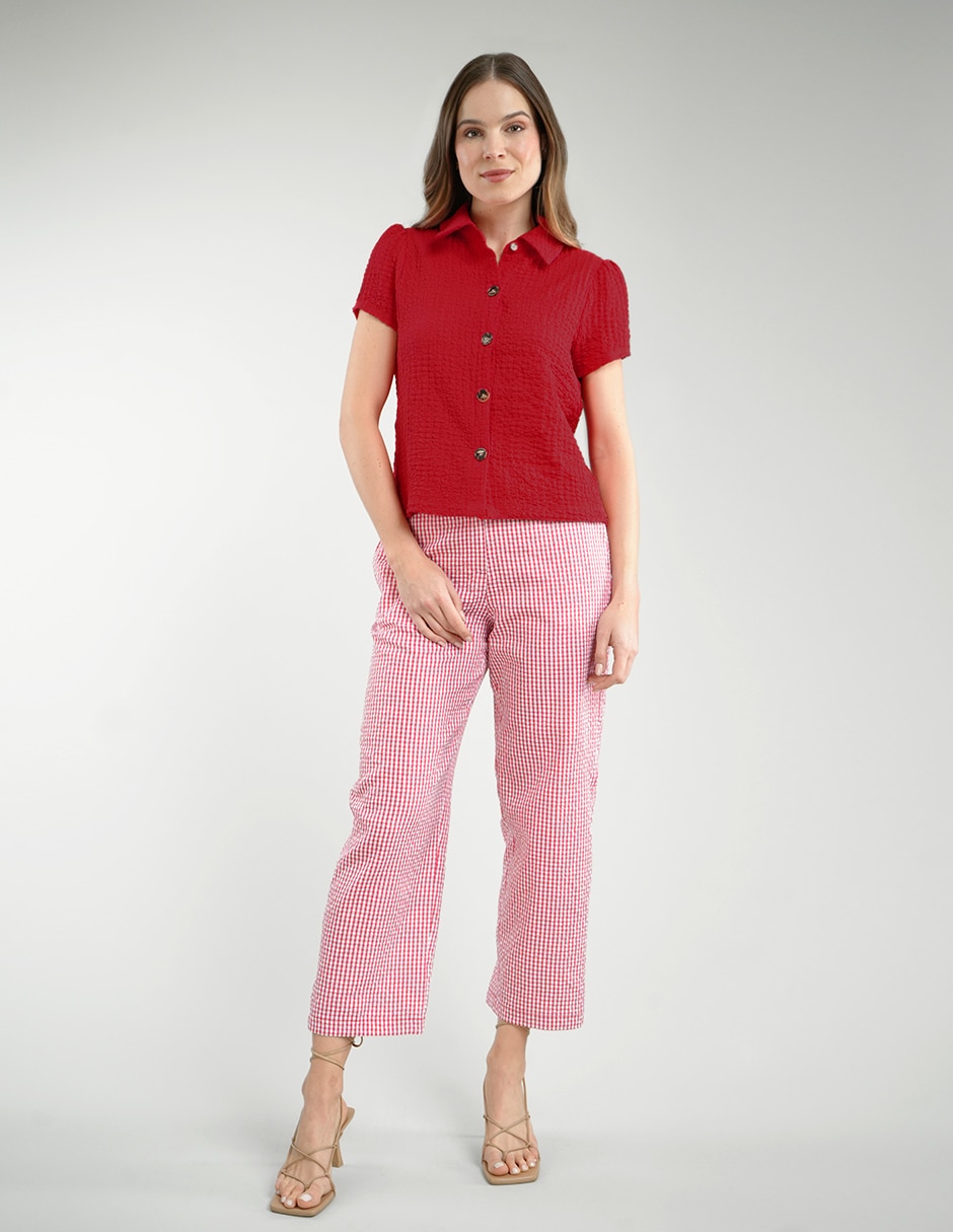 Blusa manga corta para mujer 4