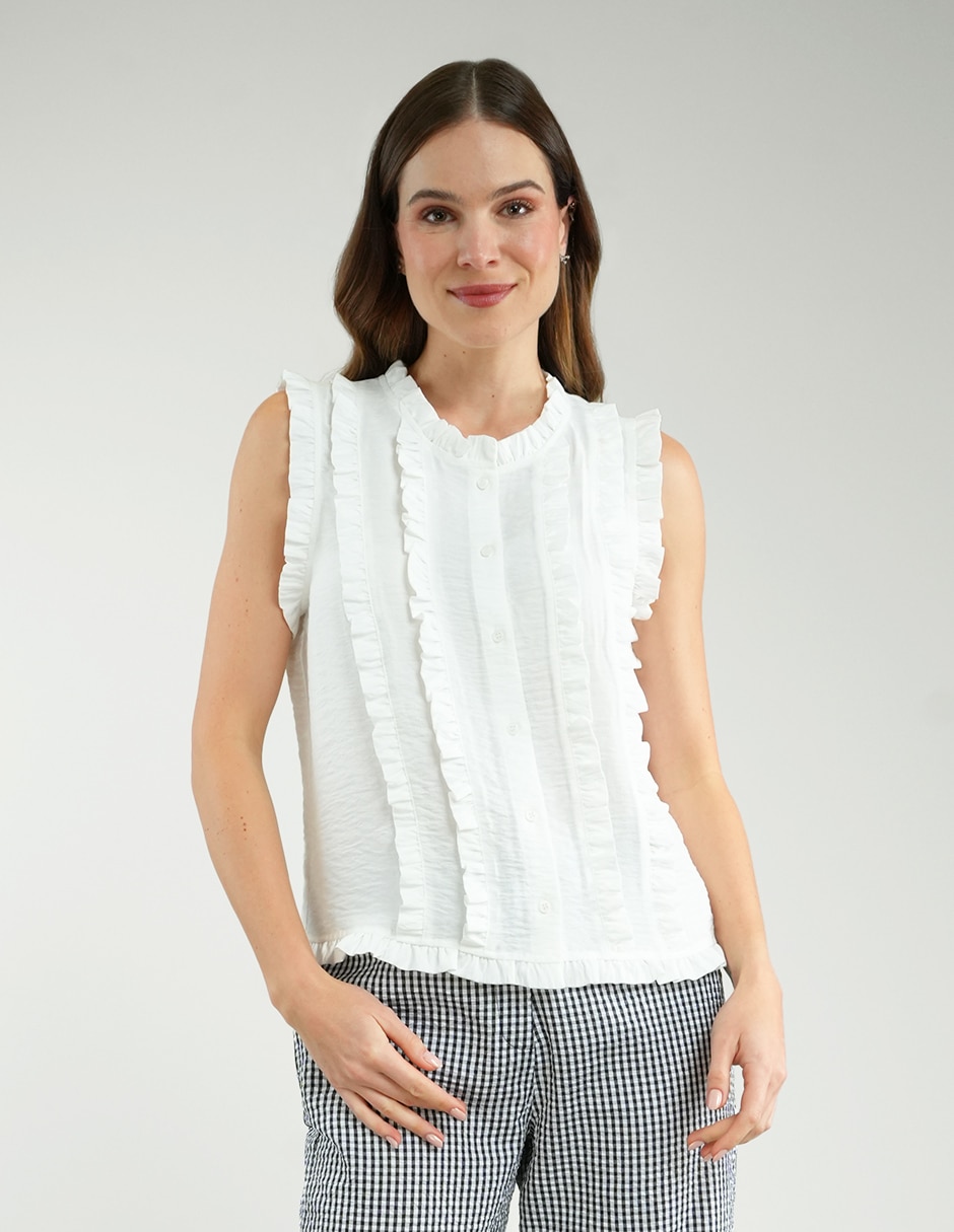 Blusa sin manga para mujer
