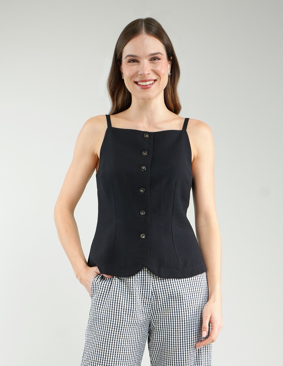 Blusa sin manga para mujer