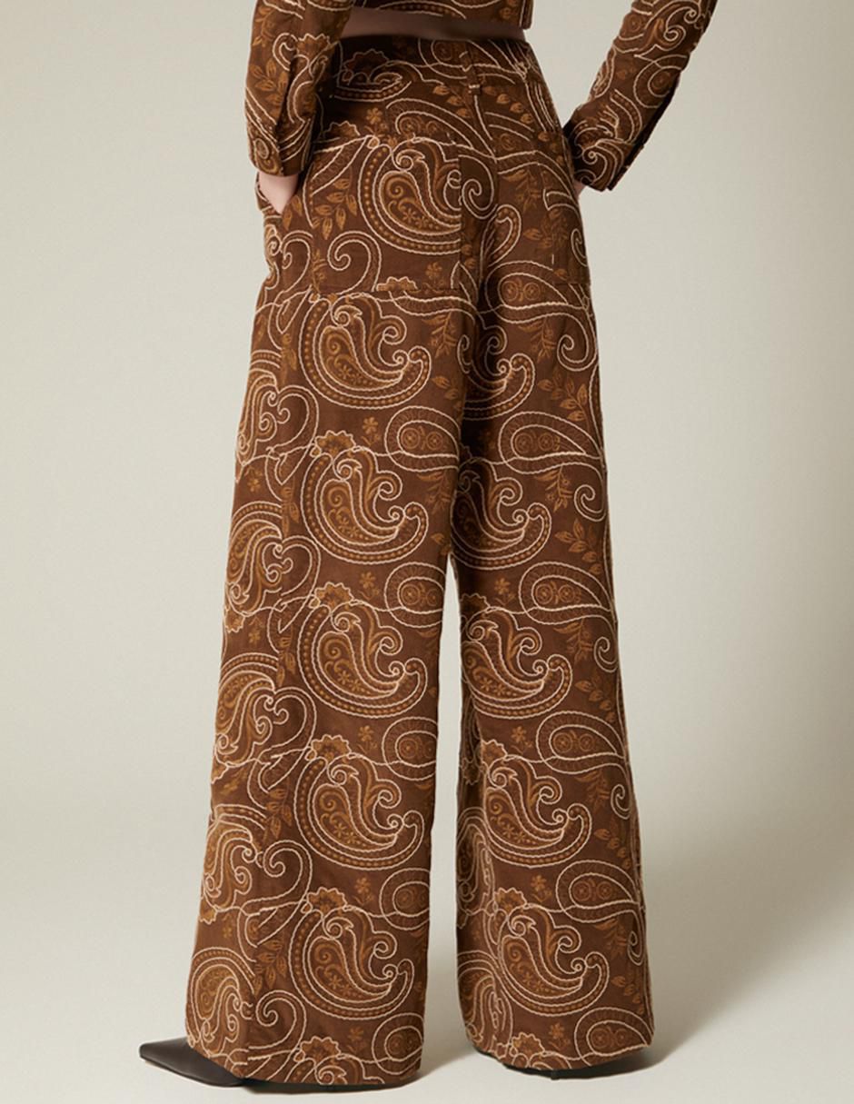 Pantalón relaxed palazzo para mujer
