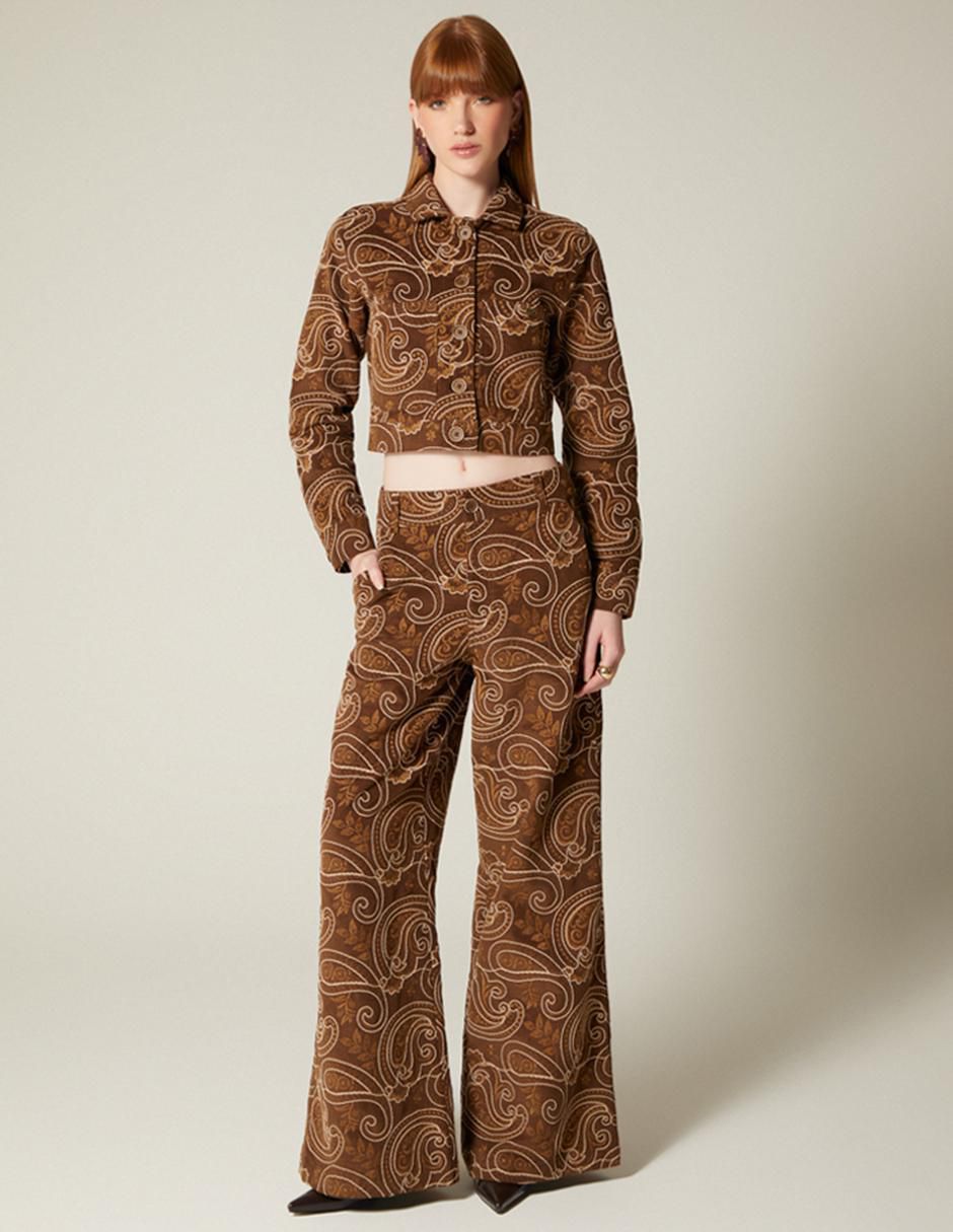 Pantalón relaxed palazzo para mujer