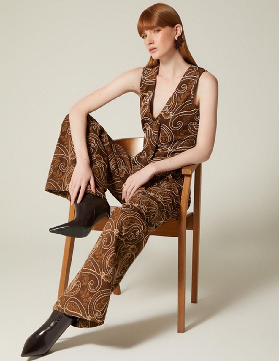Pantalón relaxed palazzo para mujer