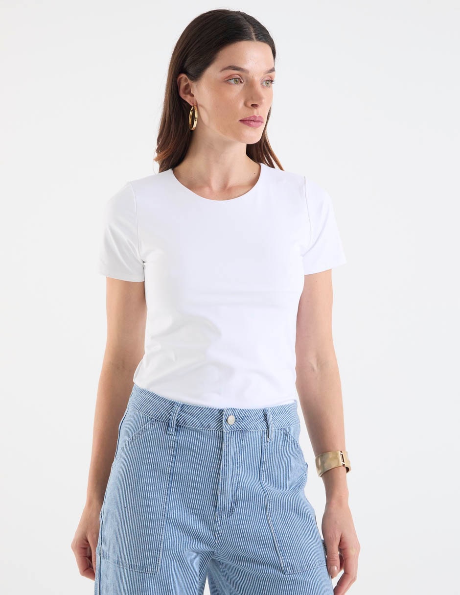 Blusa manga corta para mujer
