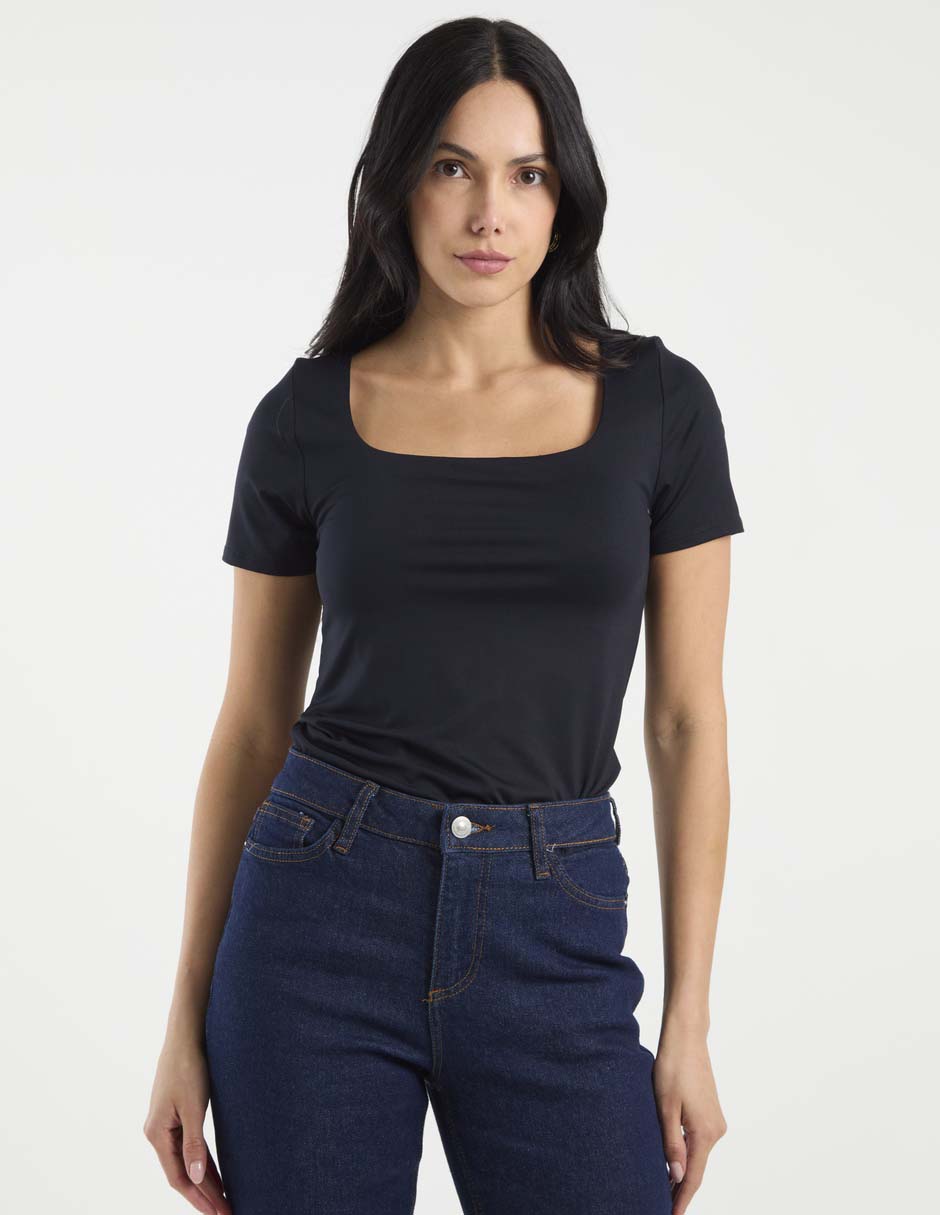 Blusa manga corta para mujer