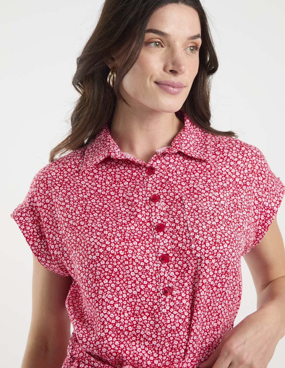 VESTIDO PETITE STUDIO 8541P, CH, ROJO