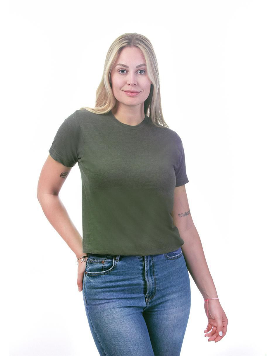Playera manga corta Básicos cuello redondo para mujer