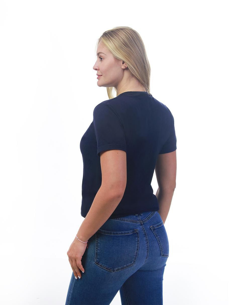 Playera manga corta Básicos cuello redondo para mujer 4
