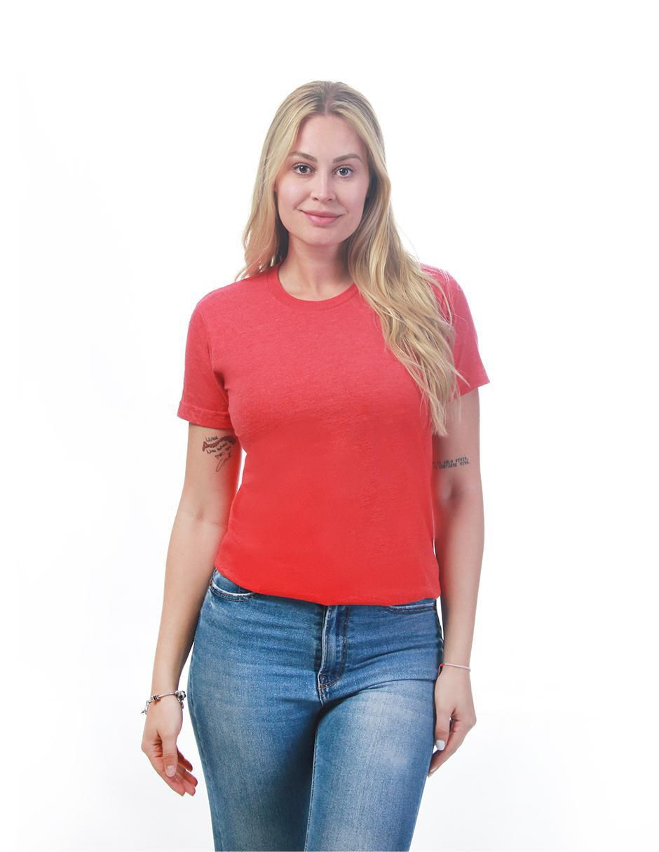 Playera manga corta cuello redondo para mujer