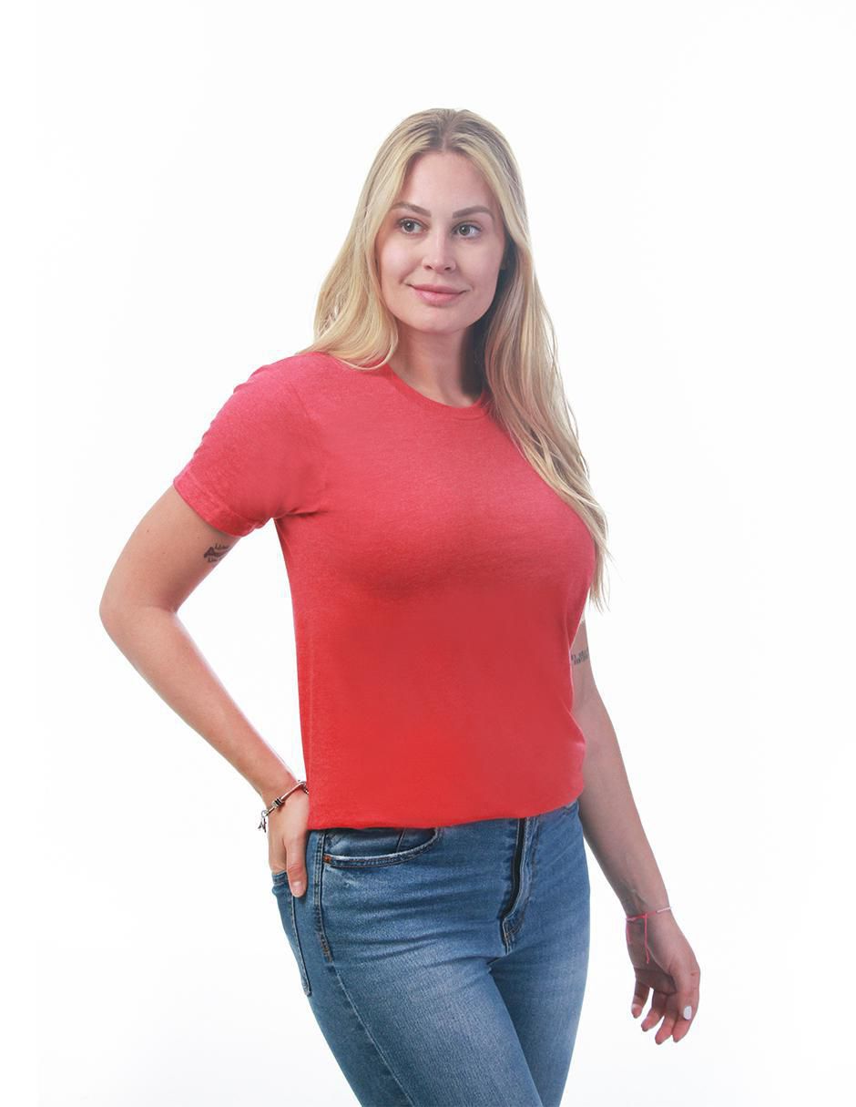 Playera manga corta cuello redondo para mujer 6