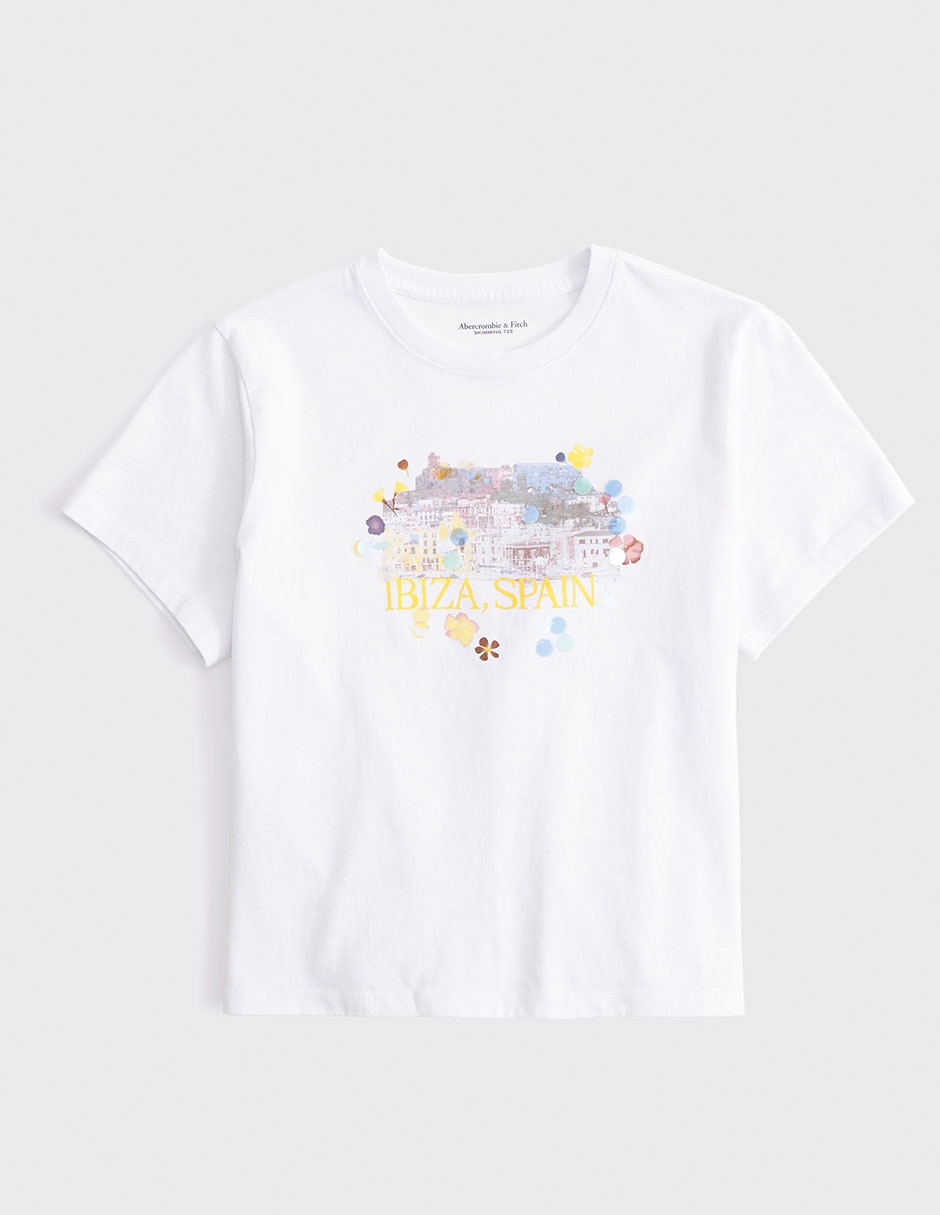 Playera manga corta cuello redondo para mujer