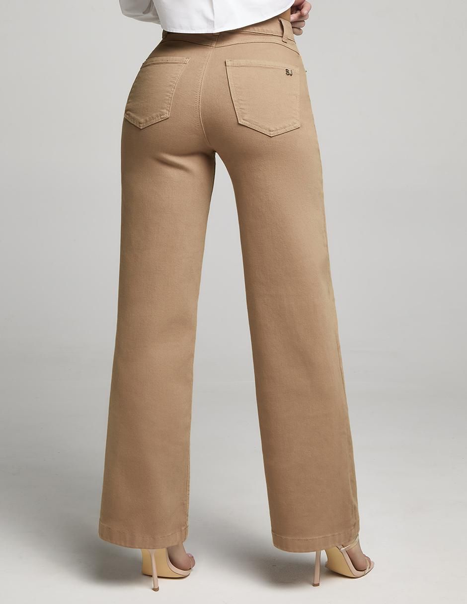 Jeans relaxed wide leg cintura alta para mujer 2
