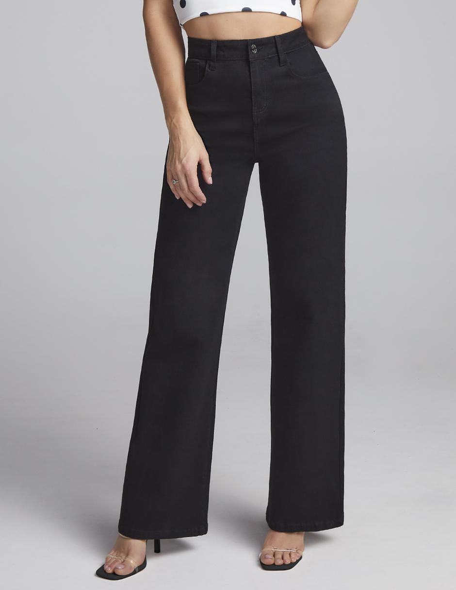 Jeans wide leg cintura alta para mujer