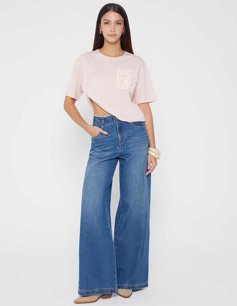Playera manga corta cuello redondo para mujer 3
