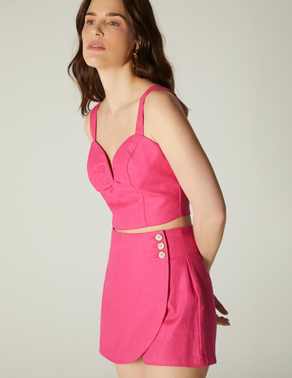 Conjunto casual de algodón y lino para mujer 3