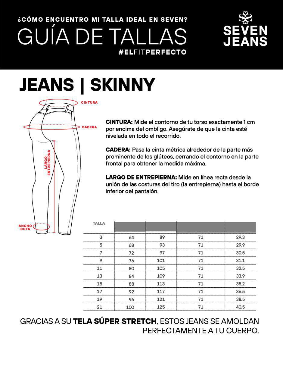 Jeans skinny cintura alta 4245STCL Sexy Siluette para mujer 5