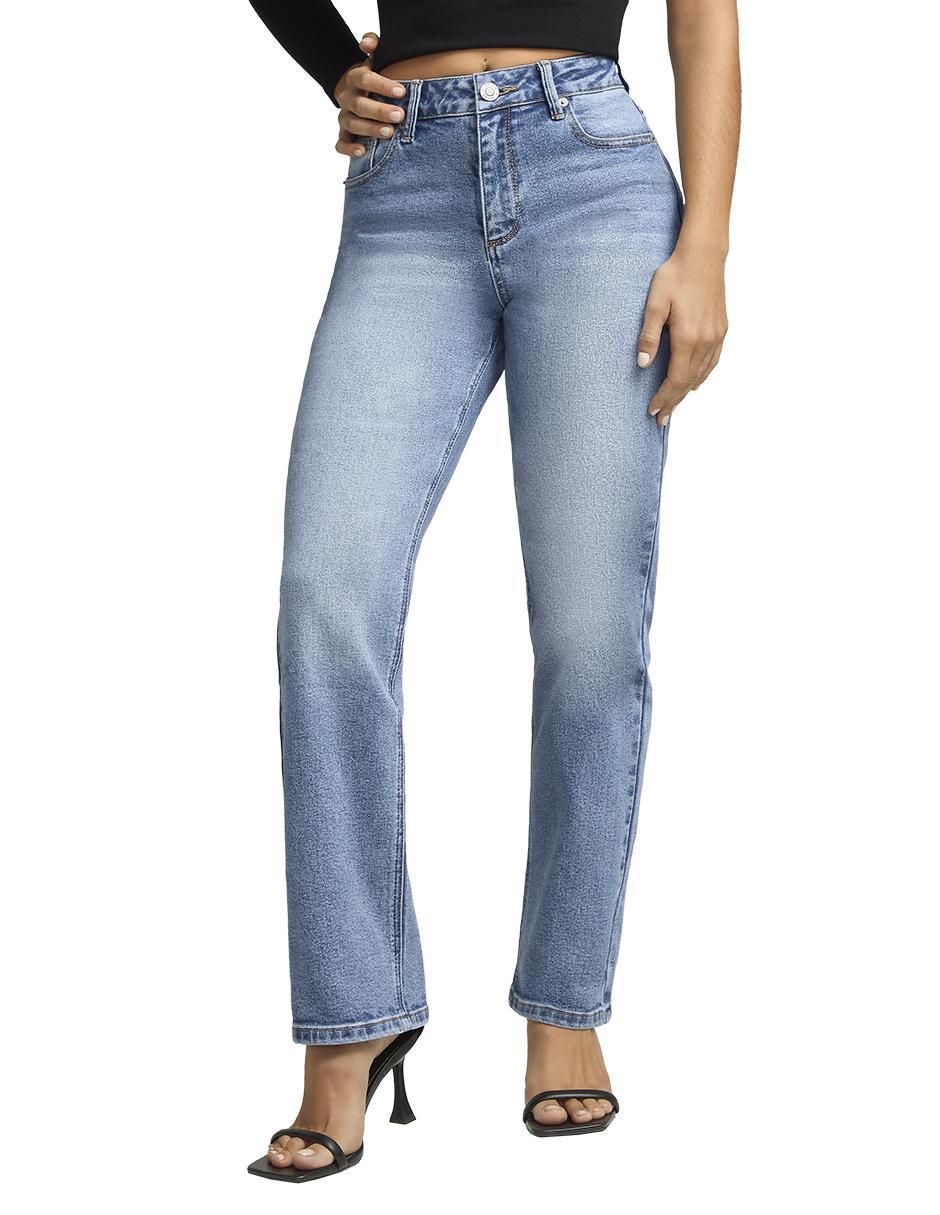 Jeans straight cintura alta 4241STME para mujer