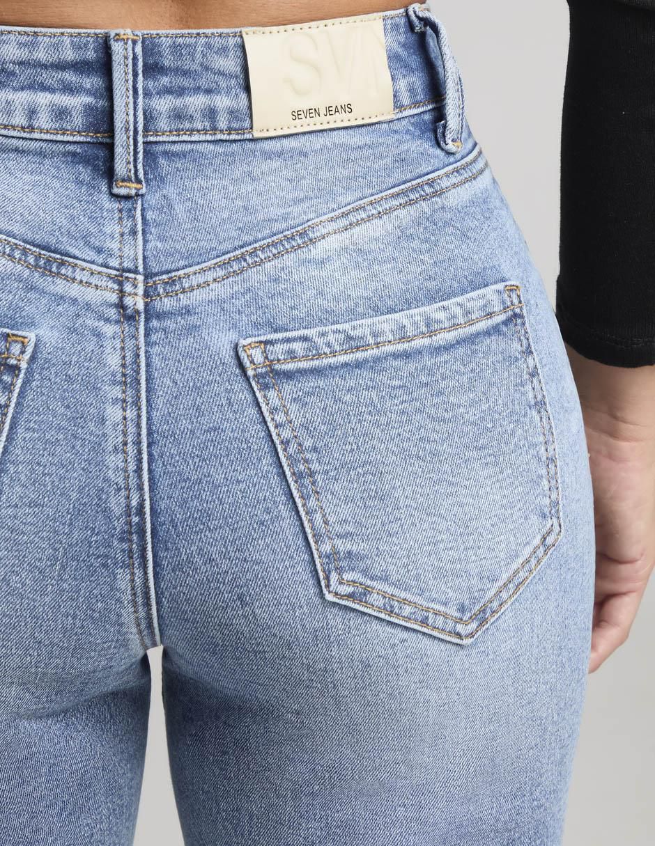 Jeans straight cintura alta 4241STME para mujer 4