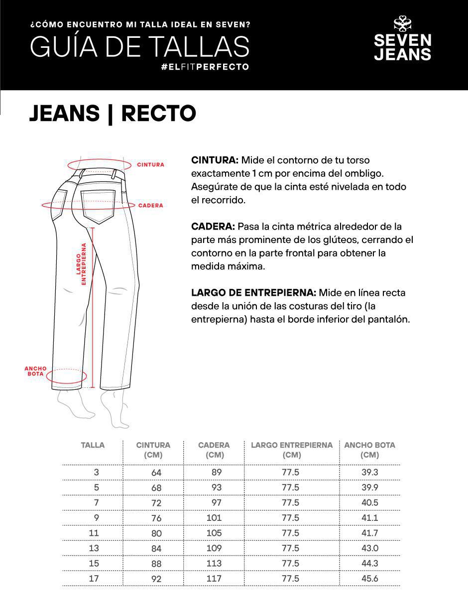 Jeans straight cintura alta 4241STME para mujer 5