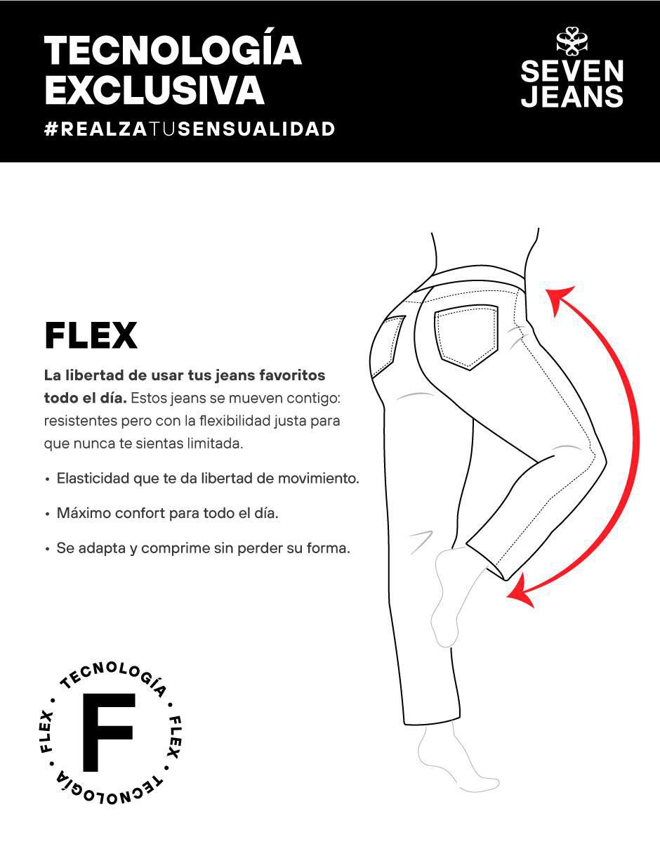 Jeans straight cintura alta 4241STME para mujer 6