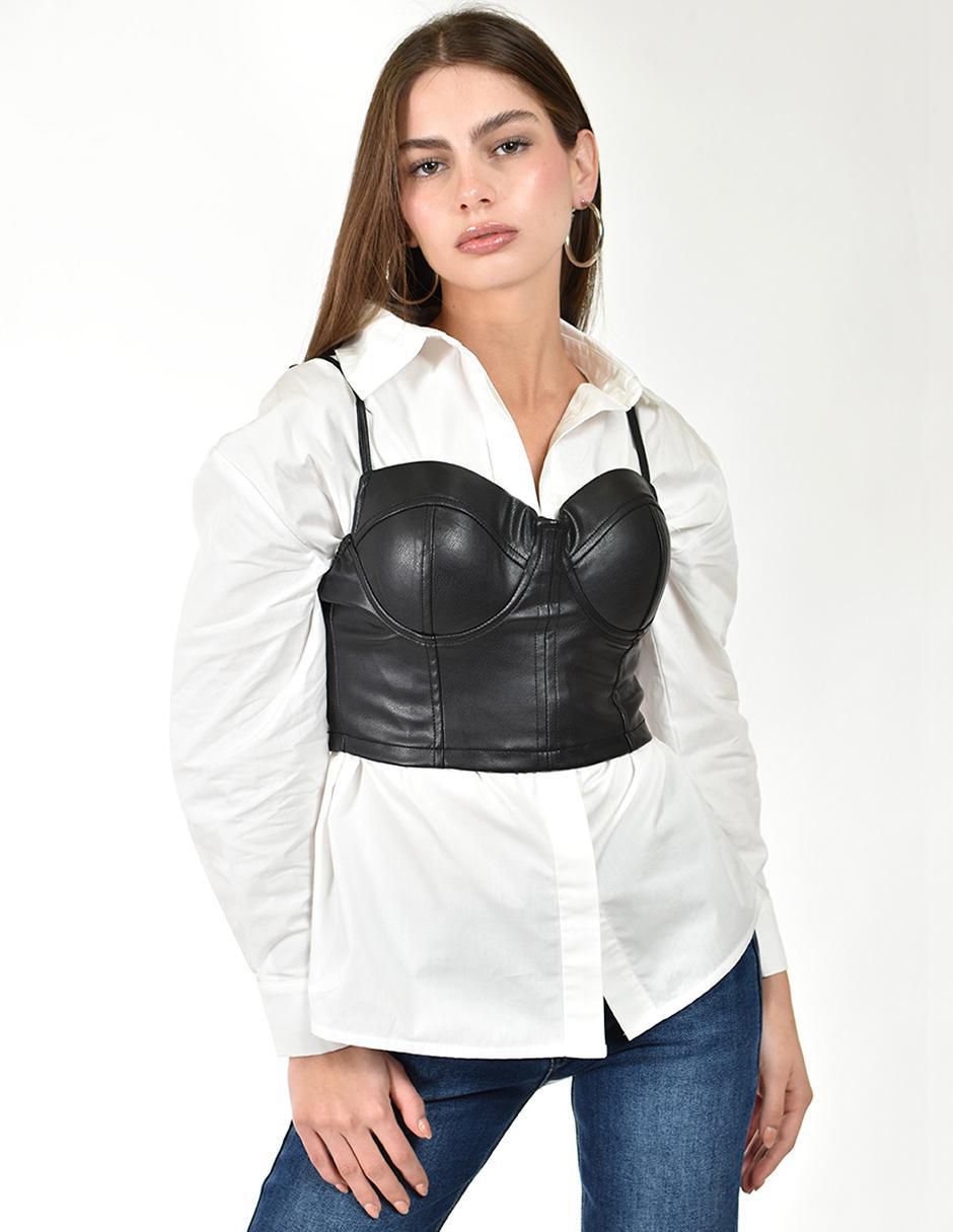 Top escote corazón tirante delgado