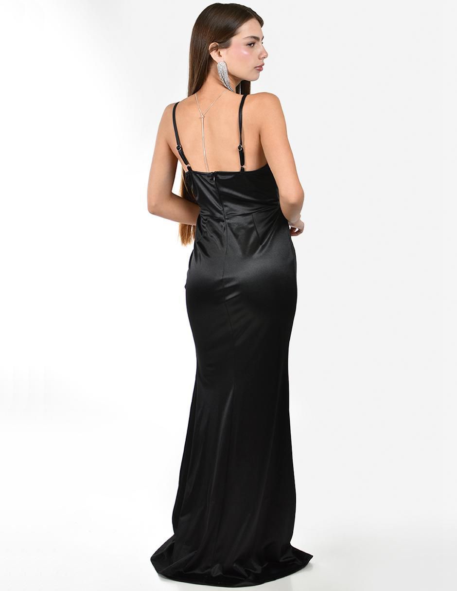 Vestido maxi de fiesta escote corazón 3