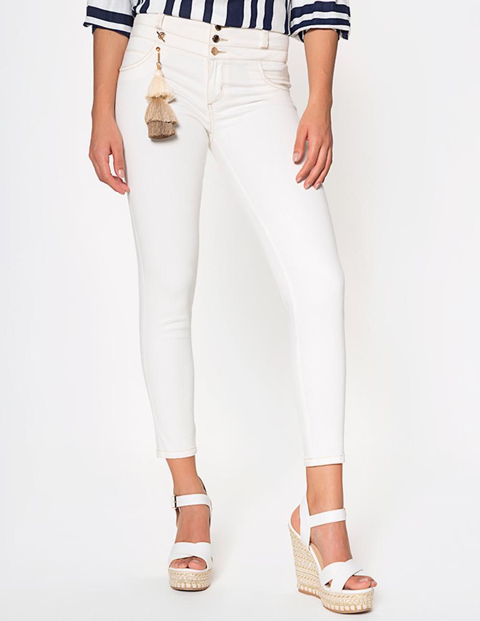 Jeans ultra slim cintura alta para mujer