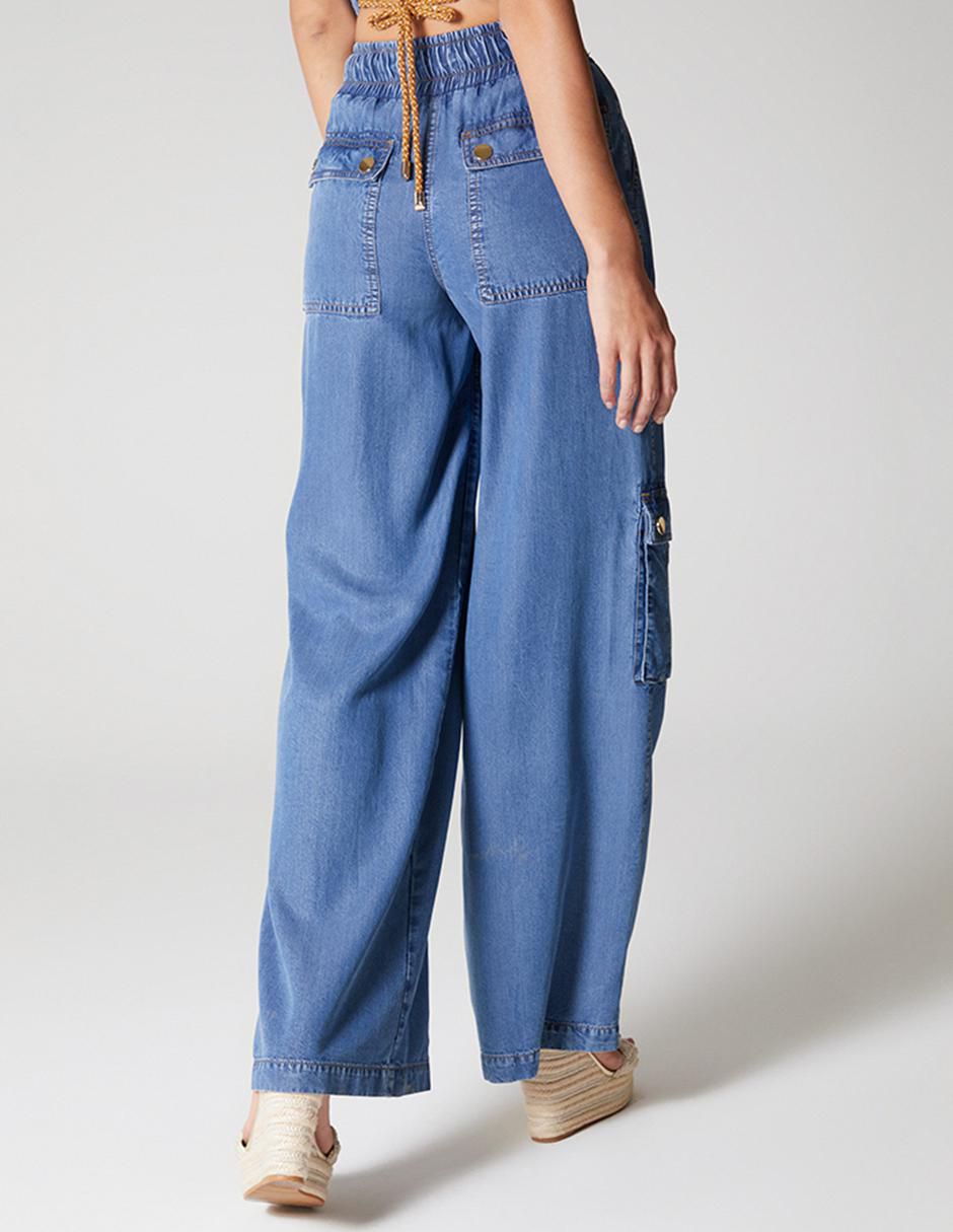 Jeans relaxed palazzo cintura alta Bulma Safari Mood Repro para mujer 2