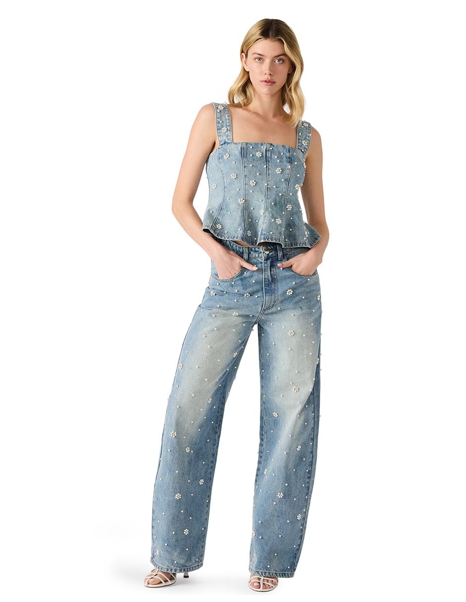 Top cuello halter escote cuadrado tirante ancho 2