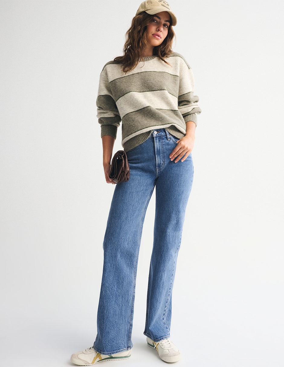 Jeans straight cintura alta para mujer 2