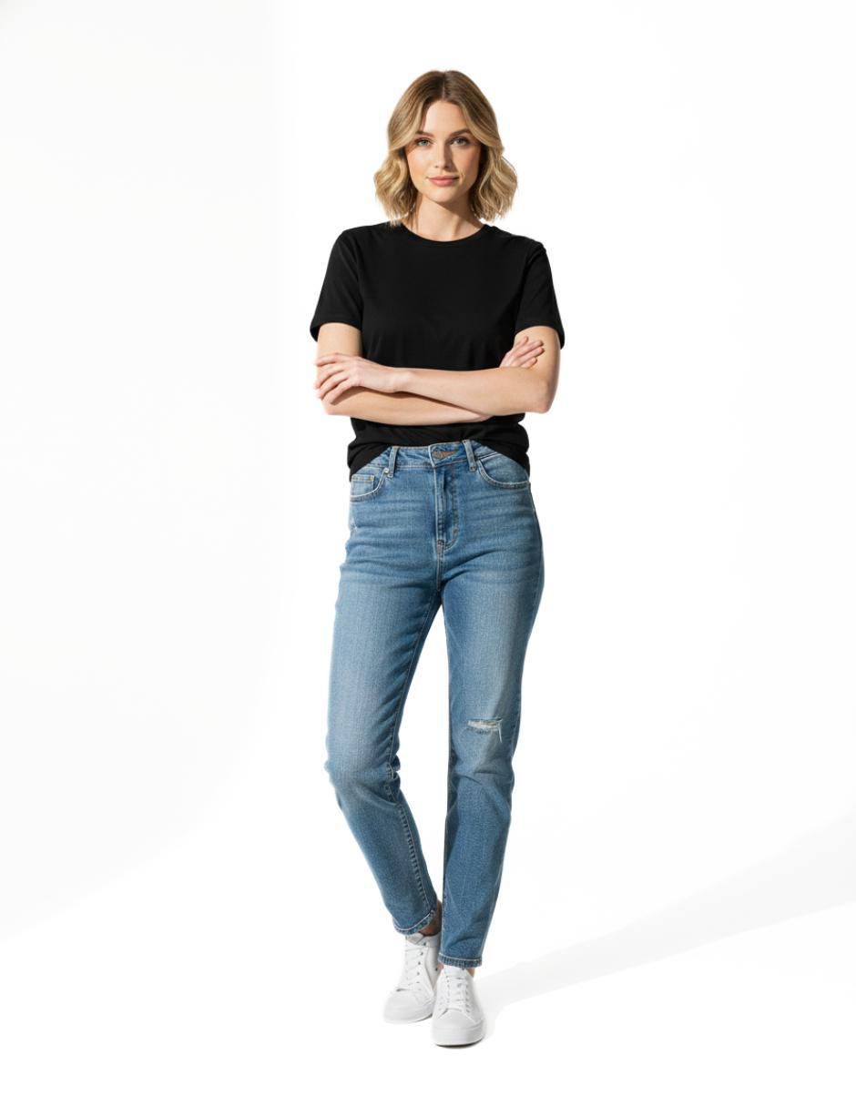 Set playera manga corta cuello redondo para mujer 5