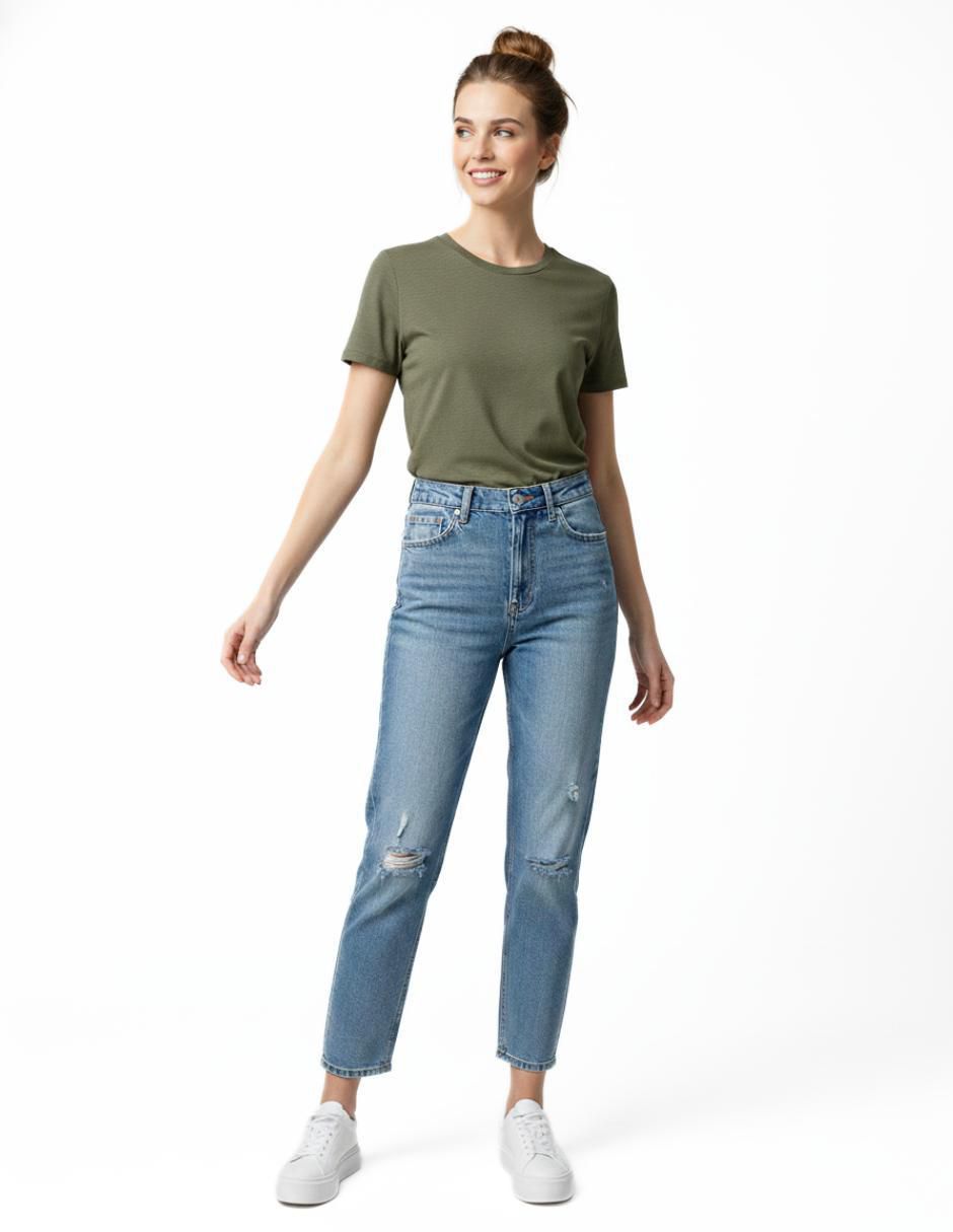 Set playera manga corta cuello redondo para mujer 3