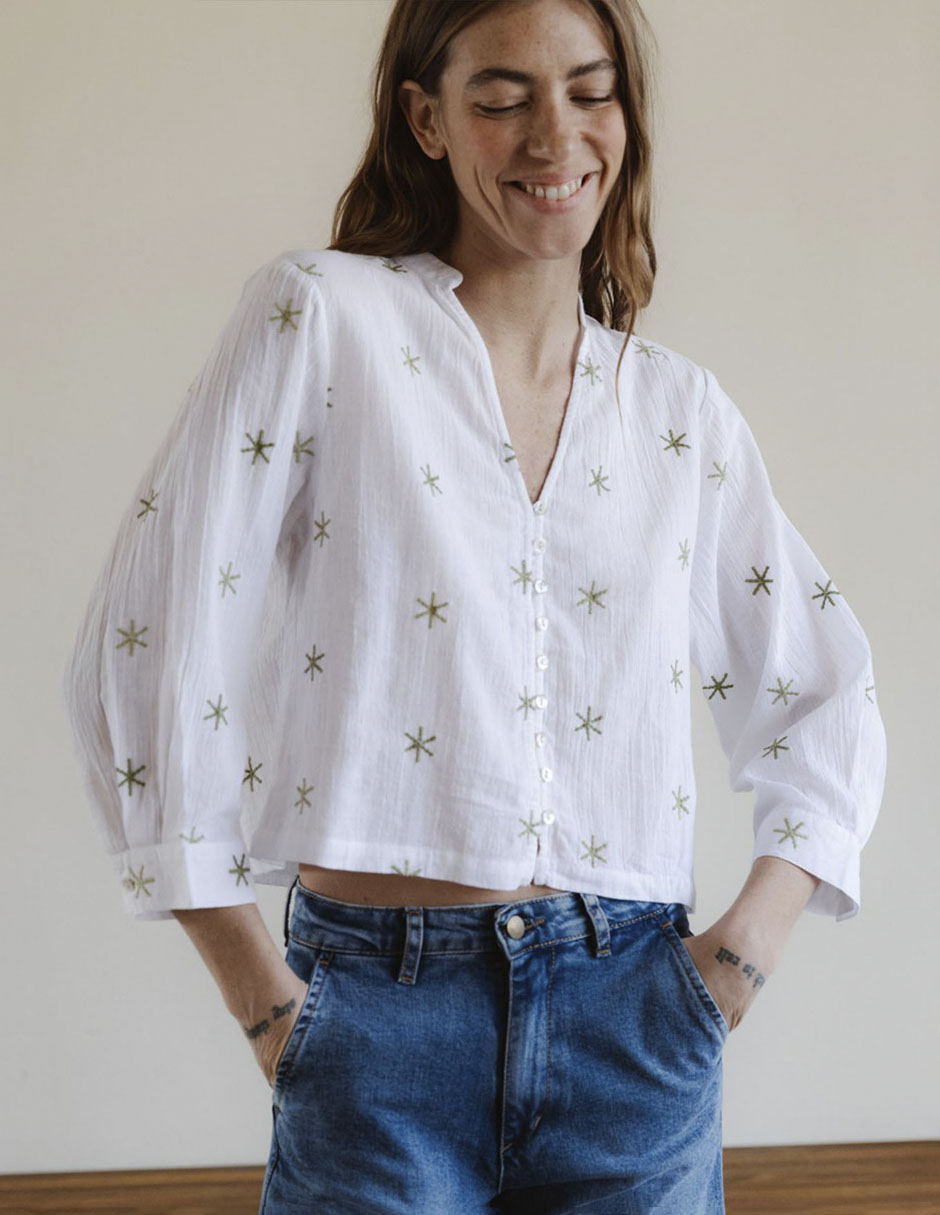 Blusa manga 3/4 para mujer