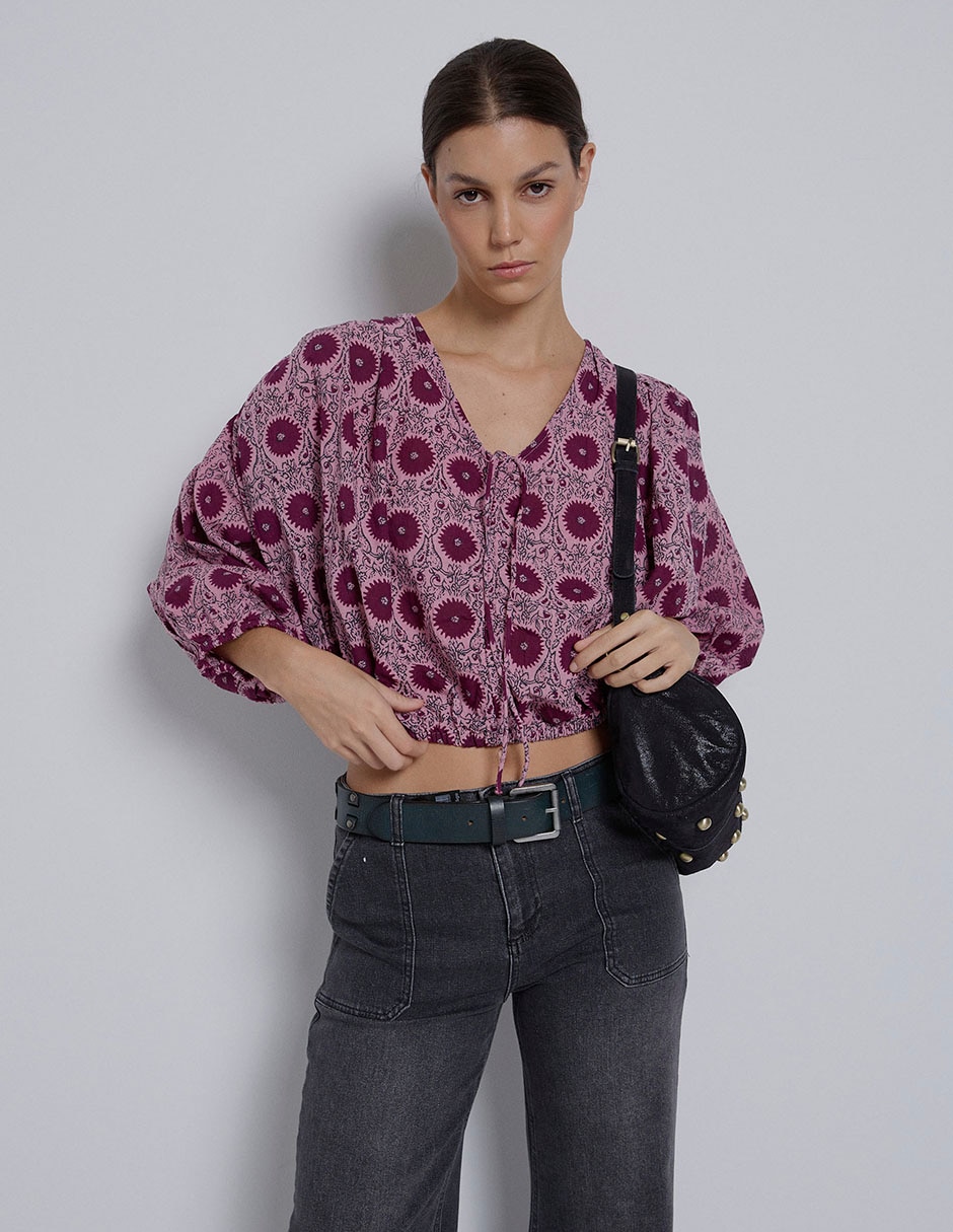Blusa manga 3/4 para mujer