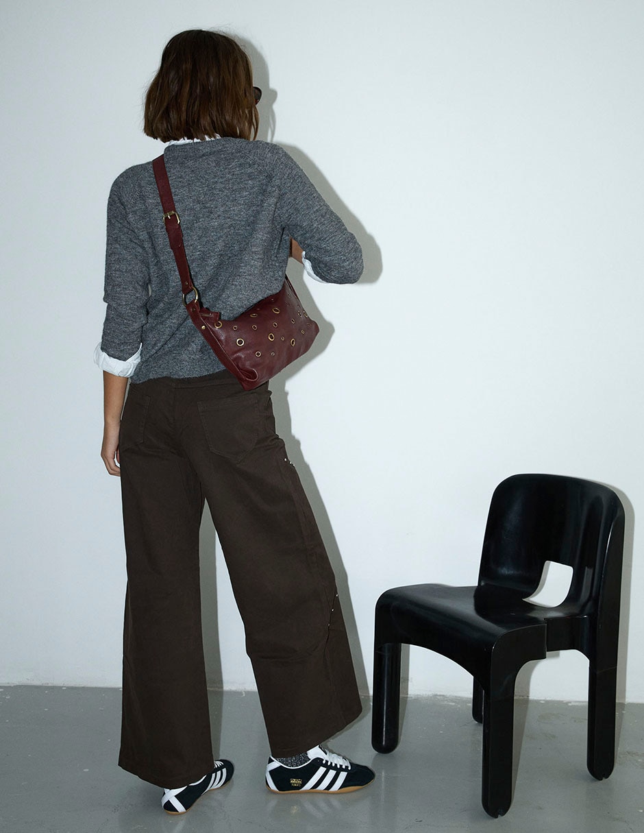 Jeans wide leg cintura para mujer 2