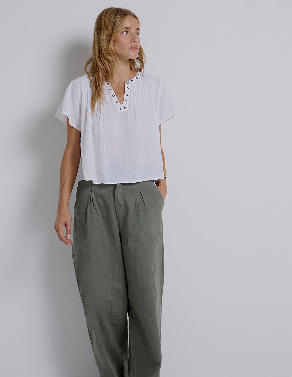 Blusa manga corta para mujer 3