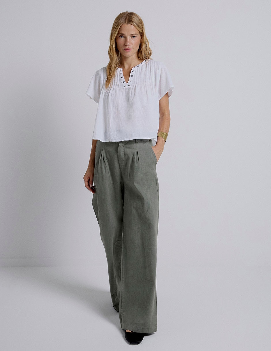 Blusa manga corta para mujer 5