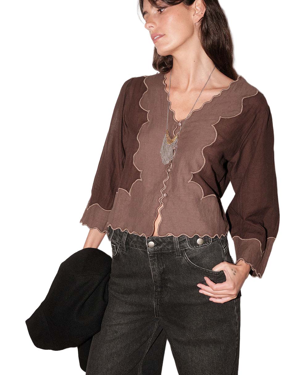 Blusa manga 3/4 para mujer 3