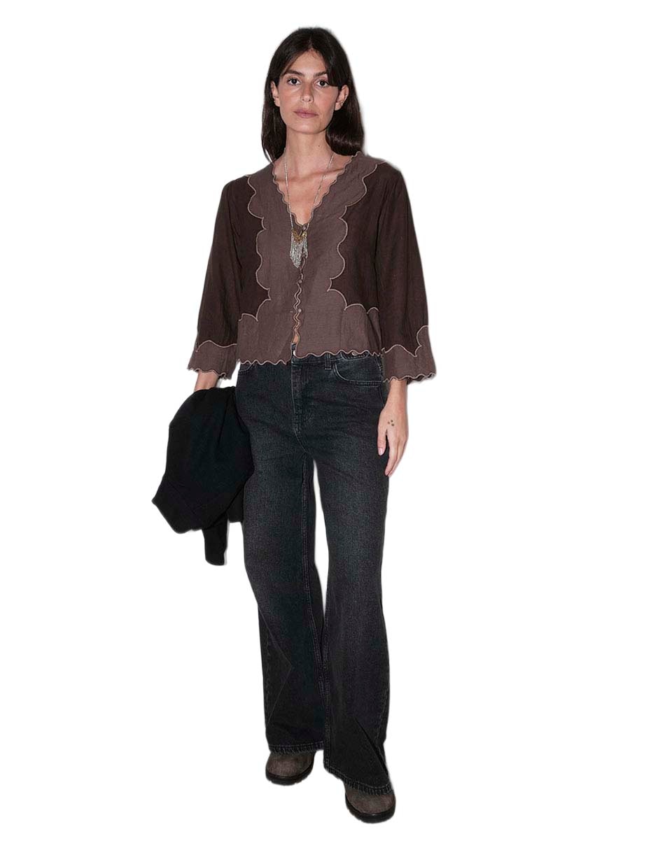 Blusa manga 3/4 para mujer 5