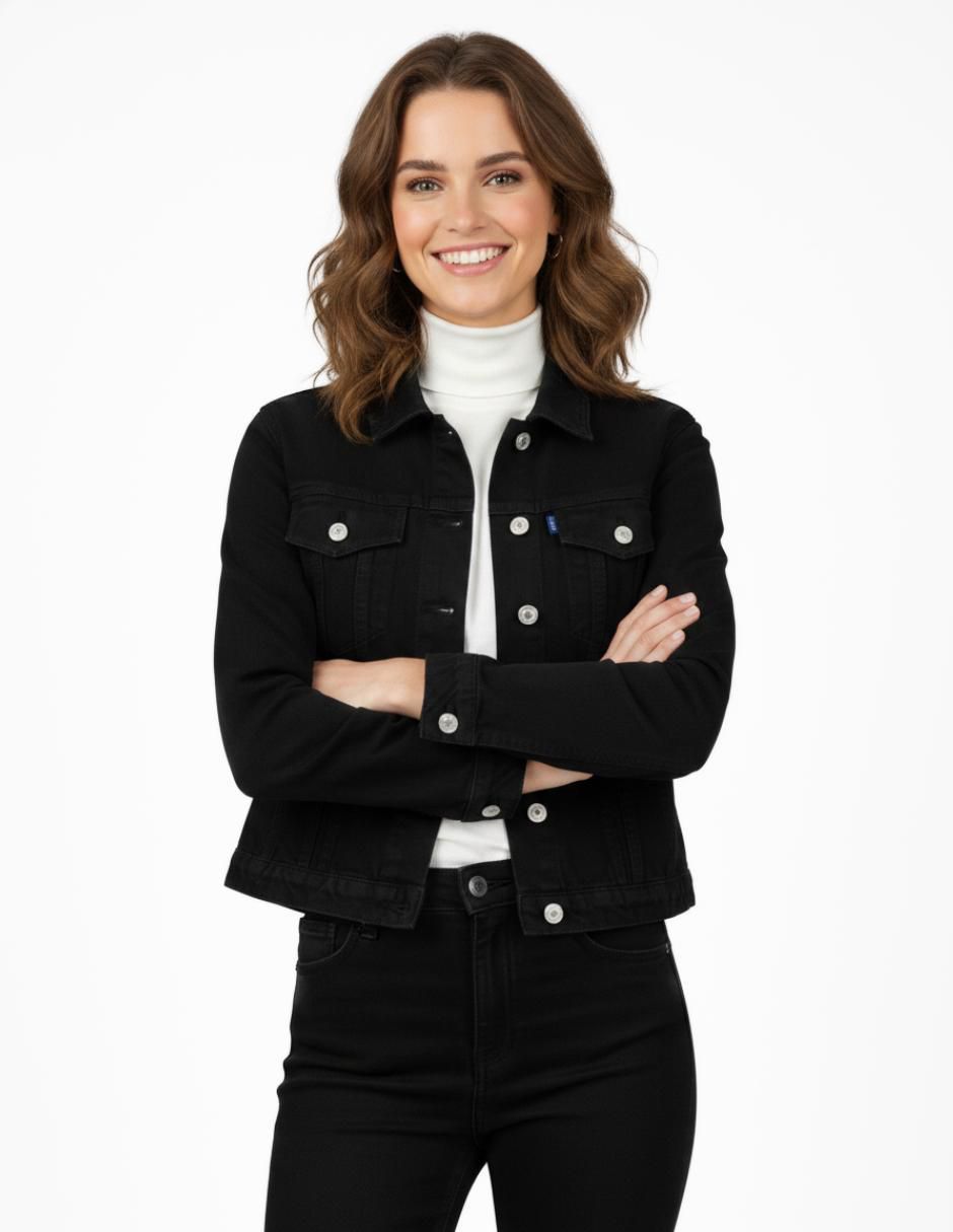 Chamarra denim de mezclilla para mujer